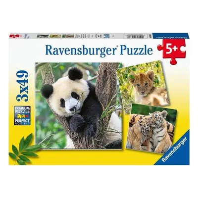 Puzzle Ravensburger Puzzle 056668 Panda, Tygr A Lev 3X49 Dílků