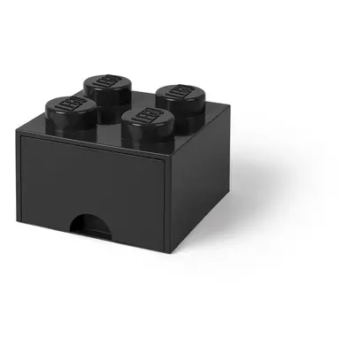 Úložný box LEGO Úložný box 4 s šuplíkem - černá