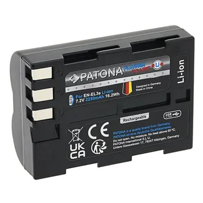 Baterie pro fotoaparát PATONA baterie pro Nikon EN-EL3E 2250mAh Li-Ion Platinum USB-C nabíjení