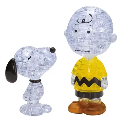 3D puzzle Hcm Kinzel 3D Crystal puzzle Snoopy a Charlie Brown 77 dílků