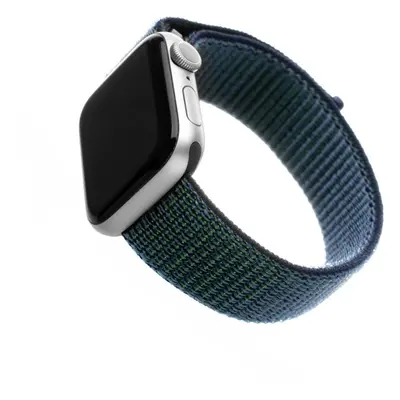 Řemínek FIXED Nylon Strap pro Apple Watch 42/44/45/Ultra 49mm temně modrý