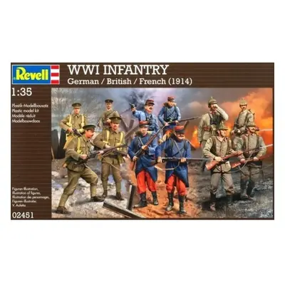 Revell 02451 WWI INFANTRY German, British & French (1914) 1:35