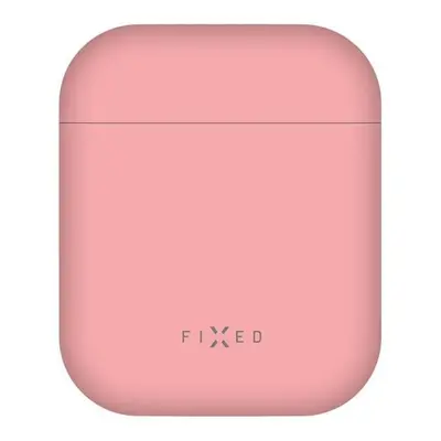 Pouzdro na sluchátka FIXED Silky pro Apple Airpods růžové