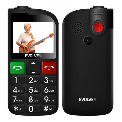 Mobilní telefon EVOLVEO EasyPhone FL černý s nabíjecím stojánkem