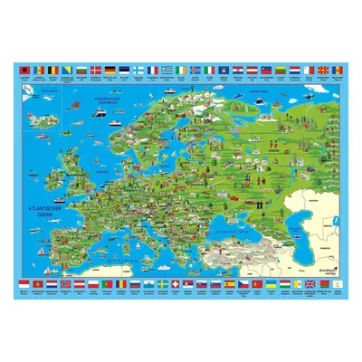 Puzzle Schmidt Puzzle Ilustrovaná mapa Evropy 500 dílků