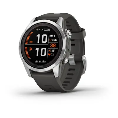 Chytré hodinky Garmin Fenix 7S Pro Solar Silver/Graphite Band