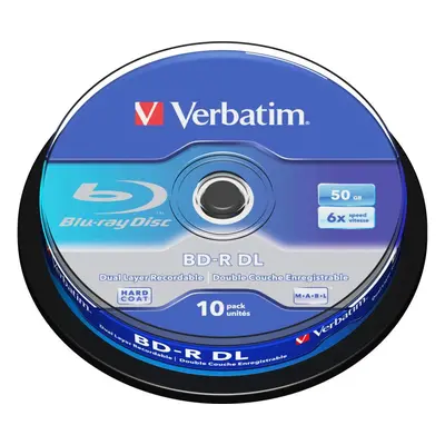 Média VERBATIM BD-R DL 50GB, 6x, spindle 10 ks