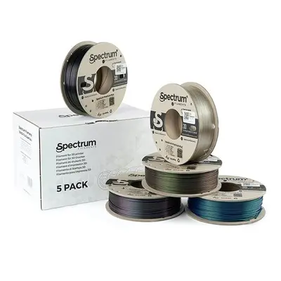 Spectrum 3D filament, Premium PLA Essentials, 1,75mm, 5x250g, 80752, mix Wizard Indigo, Wizard G