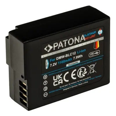 Baterie pro fotoaparát PATONA baterie pro Panasonic DMW-BLC12 1100mAh Li-Ion Platinum USB-C nabí