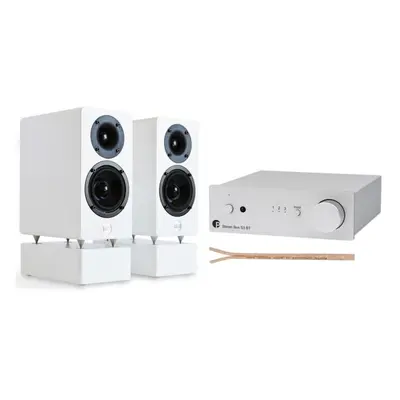 AQ Audio set Pro-Ject Stereo Box S3 BTs+ WRS MM2 white passive +reprokabel AQ 615 2x1,5mm2