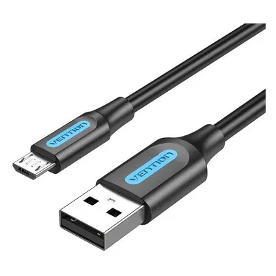 Datový kabel Vention USB 2.0 -> microUSB Charge & Data Cable 0.5m Black