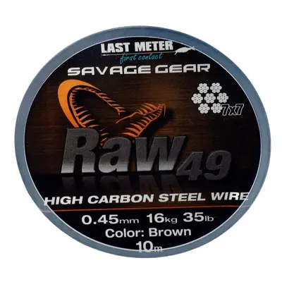 Savage Gear Lanko Raw49 0,45mm 16kg 35lb 10m Uncoated Brown