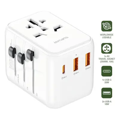 Nabíječka do sítě 4smarts World Travel Adapter Nomad 20W white