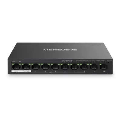 Switch Mercusys MS110P, 10-Port switch, 8-Port PoE+