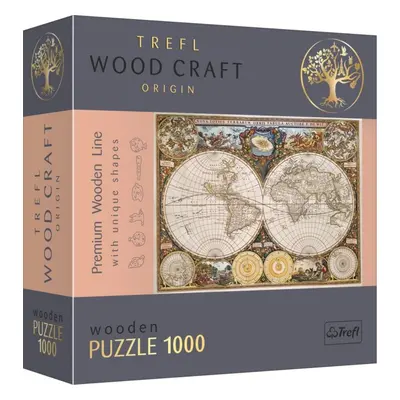 Puzzle Trefl Wood Craft Origin puzzle Antická mapa světa 1000 dílků