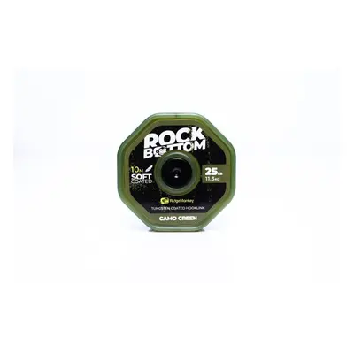 RidgeMonkey Šňůrka Connexion Rock Bottom Tungsten Coated Soft Hooklink 10m 25lb Camo Green