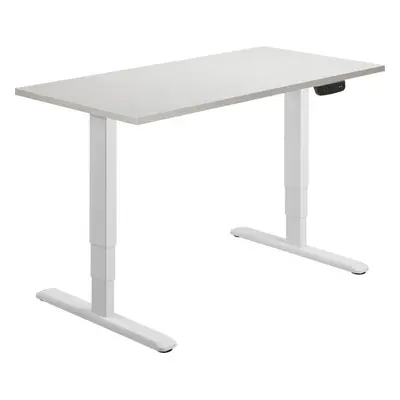 Výškově nastavitelný stůl AlzaErgo Table ET1 NewGen bílý + deska TTE-01 140x80cm bílá dýha