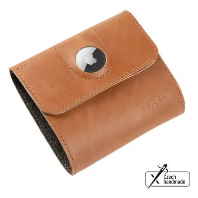 Peněženka FIXED Classic Wallet for AirTag z pravé hovězí kůže hnědá