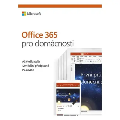 Elektronická licence Microsoft Office 365 pro domácnosti, elektronická licence, nová licence