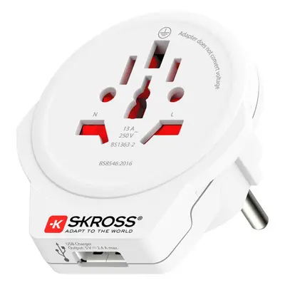 Cestovní adaptér SKROSS WORLD TO EUROPE USB PA30USB