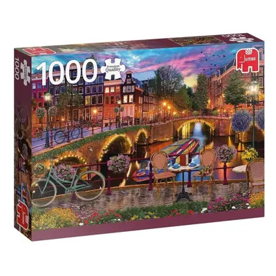 Puzzle Jumbo Puzzle Vodní kanály v Amsterdamu 1000 dílků