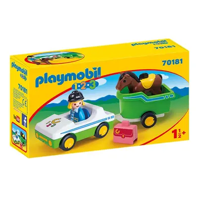 PLAYMOBIL® 1.2.3. 70181 Auto s přepravníkem na koně