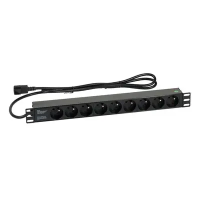 Prodlužovací přívod do Racku (19" RACK, 1U, 9 zásuvek, IEC320C13/UPS plug)