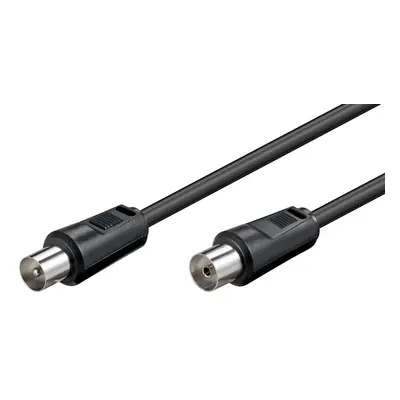 Goobay Kabel anténní TV, 70dB, 2x stíněný, IEC169-2, M-F, 5m, černý