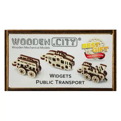 3D puzzle Wooden City 3D puzzle mini sada Widgets: Dopravní prostředky 36 dílků