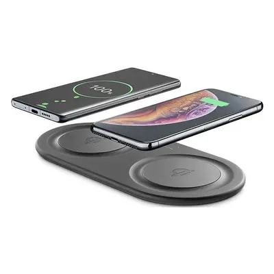 Bezdrátová nabíječka Cellularline Wireless Fast Charger Dual s 2 x 10W černá