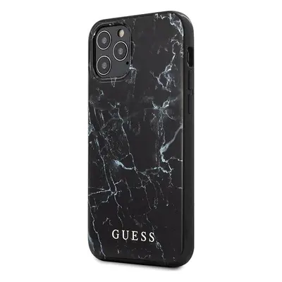 Kryt na mobil Guess PC/TPU Marble pro Apple iPhone 12 Pro Max Black