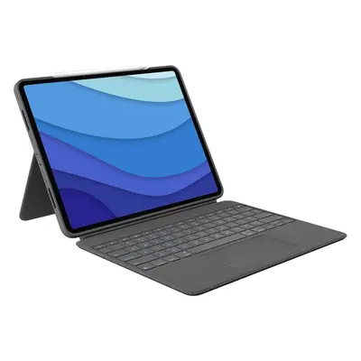 Pouzdro na tablet Logitech Combo Touch pro iPad Pro 12.9" (5. generace), šedá - UK