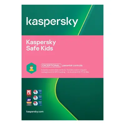 Bezpečnostní software Kaspersky Safe Kids pro 1 uživatele na 12 měsíců (elektronická licence)