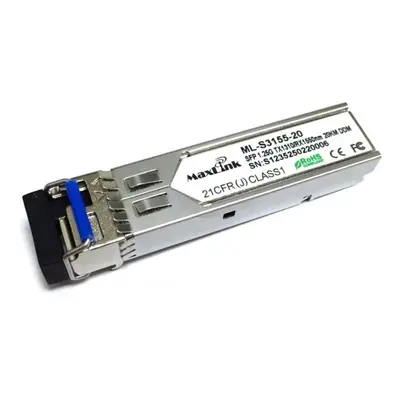 MaxLink 1.25G SFP optický modul, WDM(BiDi), SM, Tx 1310/Rx1550nm, 3km, 1x LC konektor, DDM, Cisc