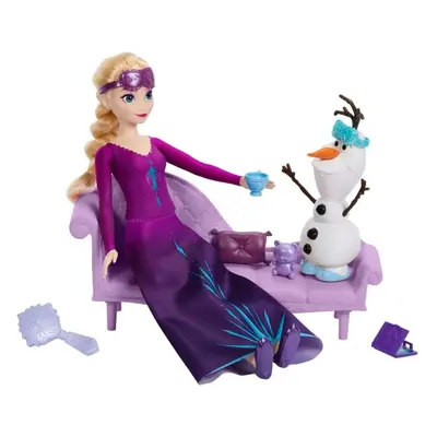 Mattel Disney Frozen Elsa na dobrou noc s figurkou Olafa, HLX27