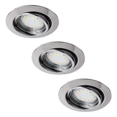 Rabalux 1050 LED zápustné bodové svítidlo Lite 3x3W | 3x240lm | 3000K | IP40 - sada 3ks, chrom