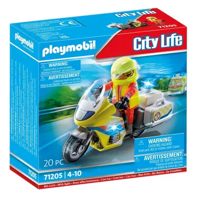 Stavebnice Playmobil 71205 Záchranný motocykl s blikajícím světlem