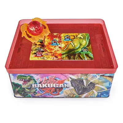 Set figurek a příslušenství Bakugan Sběratelská plechová krabice S6