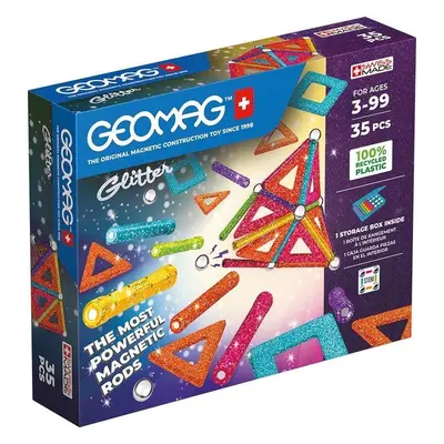 Stavebnice Geomag Glitter Recycled 35 dílků