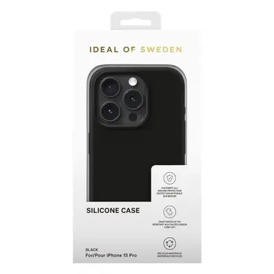 Kryt na mobil iDeal Of Sweden Silikonový ochranný kryt pro iPhone 15 Pro Black