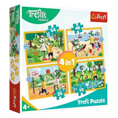 Puzzle Trefl Puzzle Treflíci na dovolené 4 v 1 (35, 48, 54, 70 dílků)