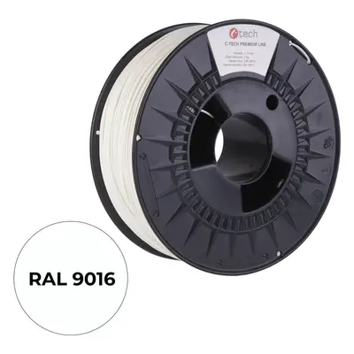 Filament C-TECH filament PREMIUM LINE PETG dopravní bílá RAL9016