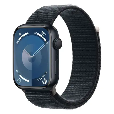 Chytré hodinky Apple Watch Series 9 45mm Temně inkoustový hliník s temně inkoustovým sportovním 