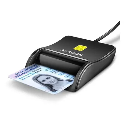 Čtečka eObčanek AXAGON CRE-SM3N Smart card / ID card FlatReader, USB-A cable 1.3 m