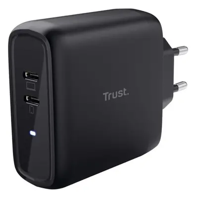 Nabíječka do sítě Trust MAXO 65W 2P USB-C CHARGER, černá