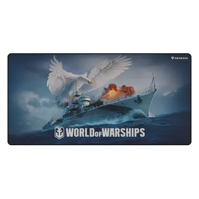 Herní podložka pod myš Genesis CARBON 500 WORLD of WARSHIPS, MAXI 90 x 45 cm