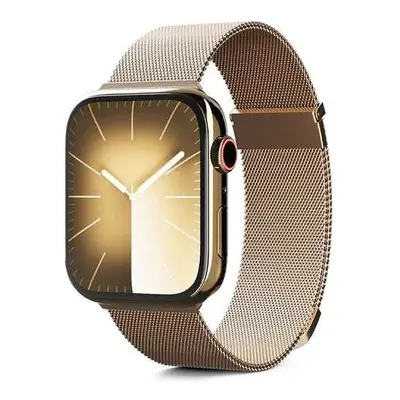 Řemínek Epico Milanese+ pro Apple Watch SE/Series 1-9 (42/44/45mm)/10 (46mm)/Ultra (49mm) - zlat