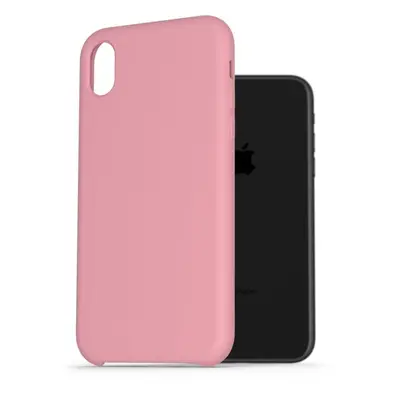 Kryt na mobil AlzaGuard Premium Liquid Silicone Case pro iPhone Xr růžové