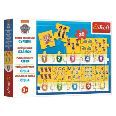 Trefl Puzzle vzdělávací - čísla Tlapková patrola