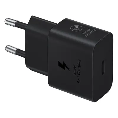 Nabíječka do sítě Samsung nabíjecí adaptér USB-C (25W) černý, bez kabelu v balení